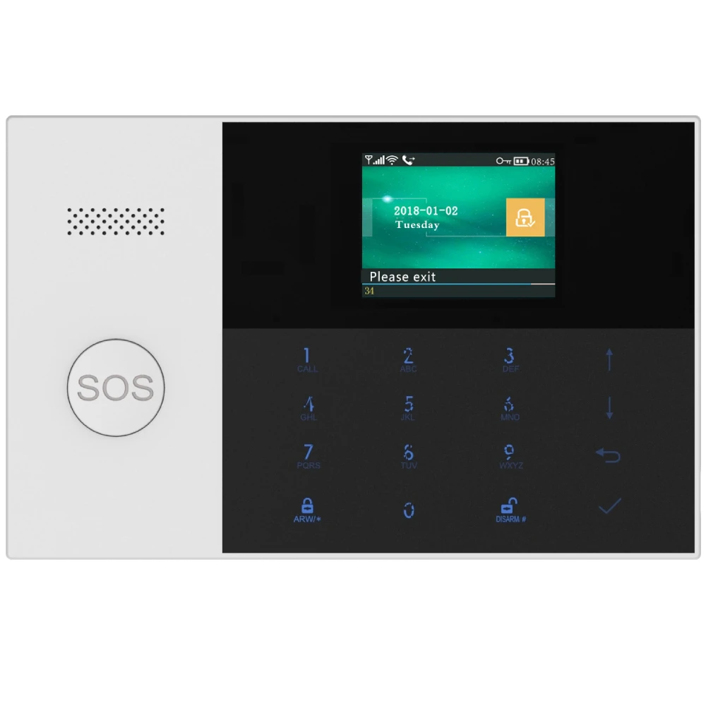 WIFI 4G home Security Burglar smart Alarm System kit Tuya 2.4 inch touch screen APP Remote Control RFID Arm Disarm
WIFI 4G home Security Burglar smart Alarm System kit Tuya 2.4 inch touch screen APP Remote Control RFID Arm Disarm