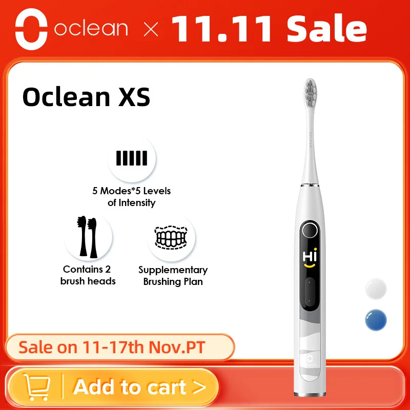 Oclean XS Smart Sonic Electric Toothbrush Touch Screen Whisper Brushing Teeth Whiten Dental Brush Oral Care
Oclean XS Smart Sonic Electric Toothbrush Touch Screen Whisper Brushing Teeth Whiten Dental Brush Oral Care