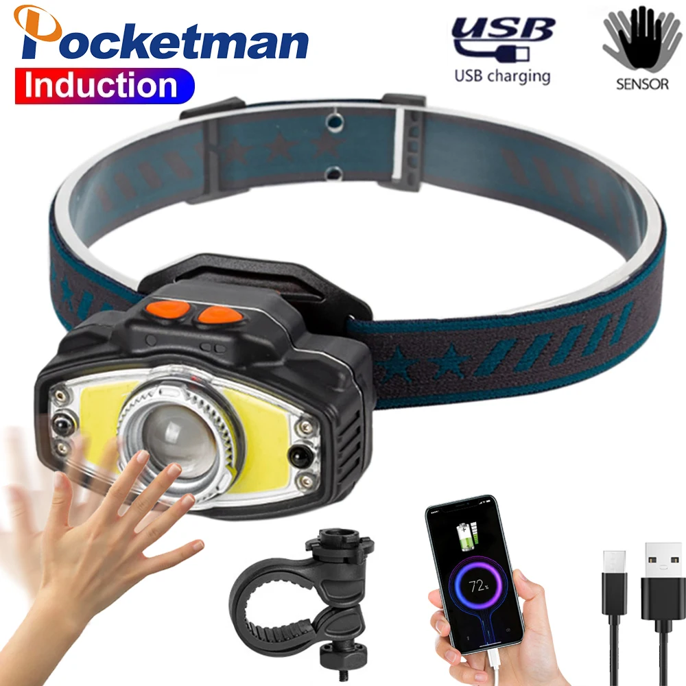 Pocketman Led Induction Headlamp Waterproof Headlight Flashlight Head Lamp Light Built In 4000 Ma Battery for Fishing Hunting
Pocketman Led Induction Headlamp Waterproof Headlight Flashlight Head Lamp Light Built In 4000 Ma Battery for Fishing Hunting