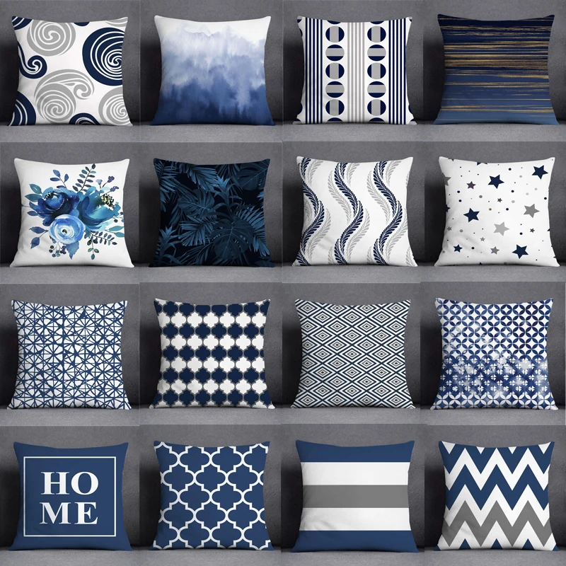 Blue Grey Geometric Pattern Decorative Pillow Covers Polyester Cushion Cover Pillowcase Sofa Cushions Decoration Home Decor
Blue Grey Geometric Pattern Decorative Pillow Covers Polyester Cushion Cover Pillowcase Sofa Cushions Decoration Home Decor