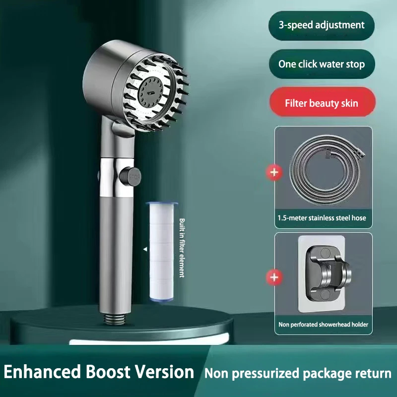 3-режимная душевая лейка с фильтром
3-режимная душевая лейка с фильтром