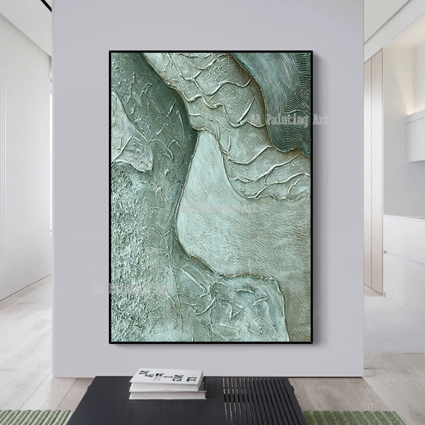 Thick Green Acrylic Paintings Abstract Textured Oil Painting Decorative Unframed Wall Picture Handmade Canvas Wall Decor Art
Thick Green Acrylic Paintings Abstract Textured Oil Painting Decorative Unframed Wall Picture Handmade Canvas Wall Decor Art