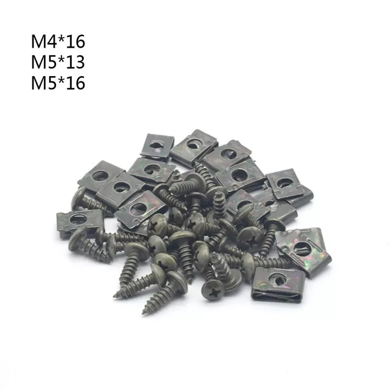 M4/M5 Dark Green Motorcycle Anti-Rust U-Type Metal Clips Self-Tapping Screws Retainer Fairing Bolts Kit for Ebike Moped Scooter
M4/M5 Dark Green Motorcycle Anti-Rust U-Type Metal Clips Self-Tapping Screws Retainer Fairing Bolts Kit for Ebike Moped Scooter