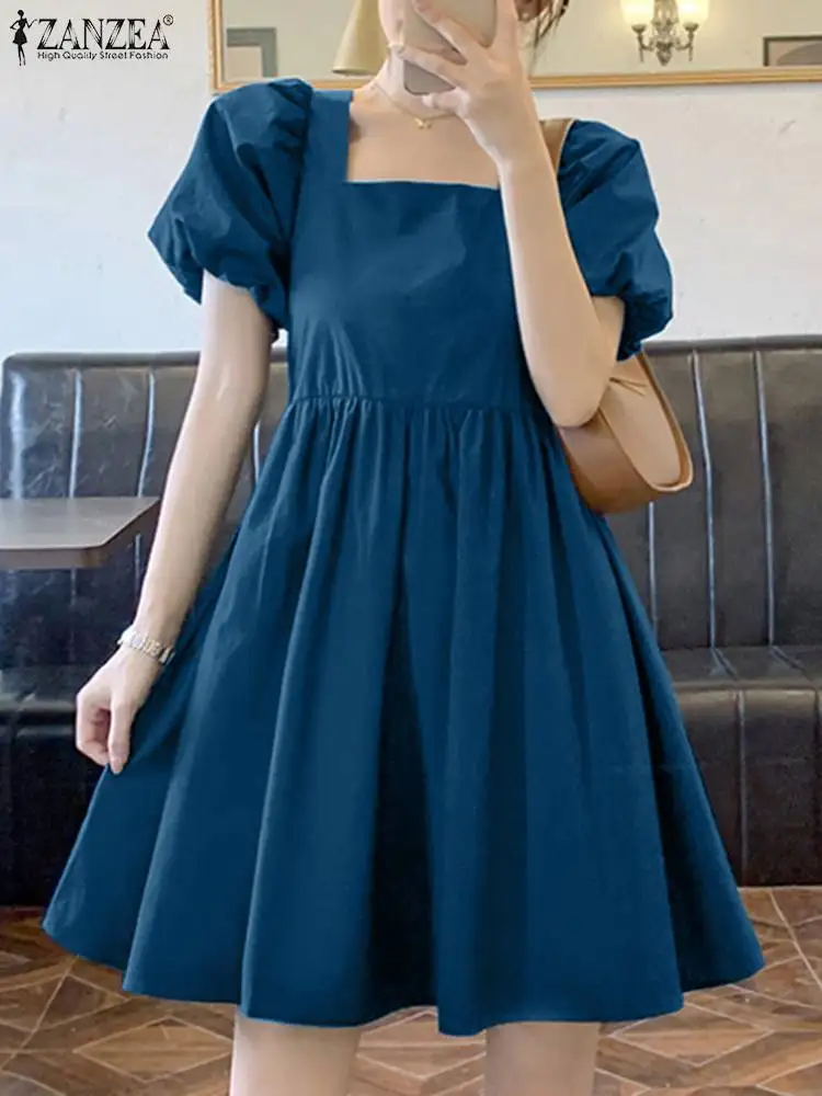 Casual Party Swing Dresses Women's Elegant Square Collar Robe ZANZEA Summer Beach Solid Vestidos 2022 Fashion Holiday Knee Dress
Casual Party Swing Dresses Women's Elegant Square Collar Robe ZANZEA Summer Beach Solid Vestidos 2022 Fashion Holiday Knee Dress