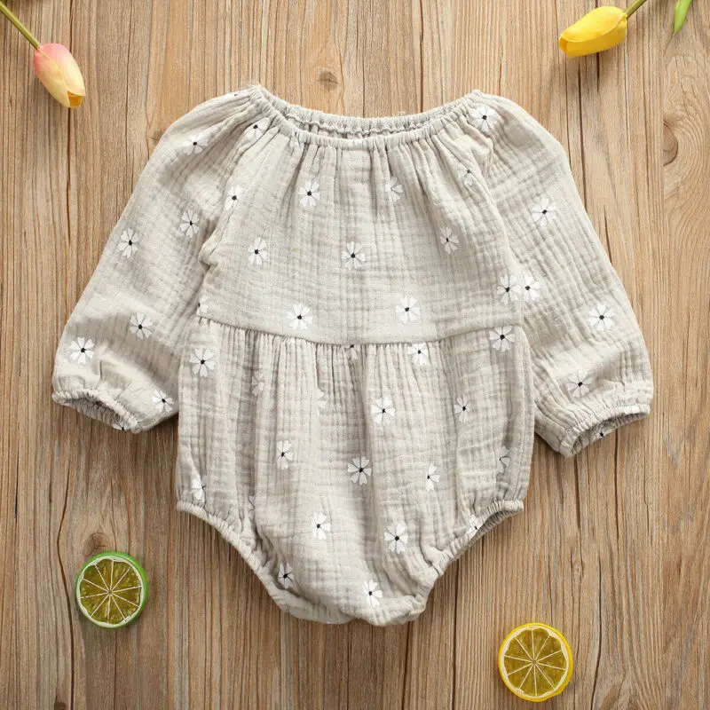 Baby Girl Floral Print Bodysuit Playsuit Long Sleeve Romper 0-24M Newborn Infant Toddler Spring Fall Casual Cotton Linen Outfit
Baby Girl Floral Print Bodysuit Playsuit Long Sleeve Romper 0-24M Newborn Infant Toddler Spring Fall Casual Cotton Linen Outfit
