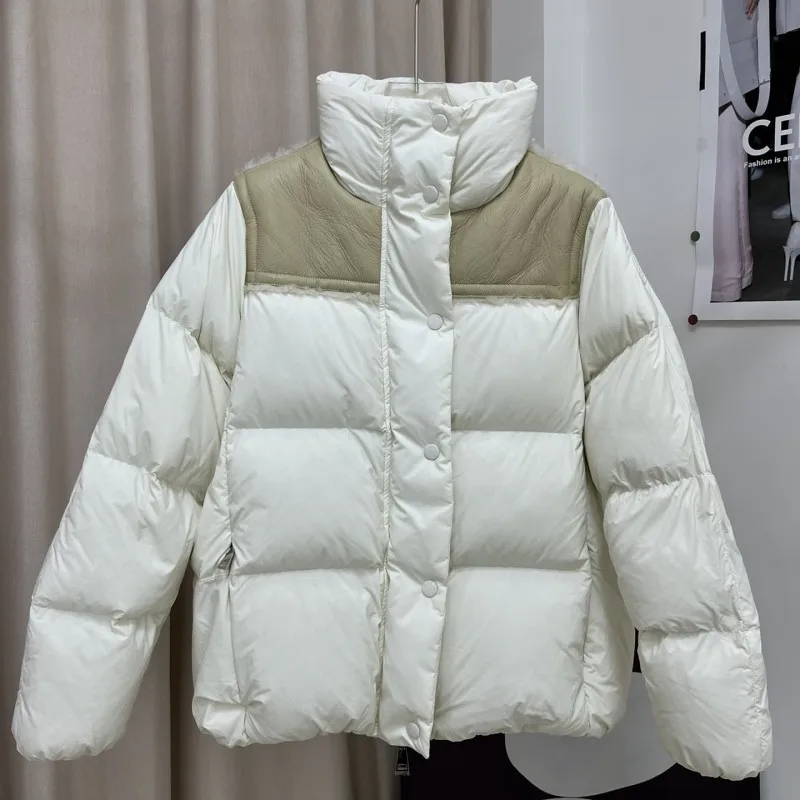 Winter women's stand-up collar down jacket Y2K Lamb wool splicing design Casual jacket loose Warm coat Single row button fashion
Winter women's stand-up collar down jacket Y2K Lamb wool splicing design Casual jacket loose Warm coat Single row button fashion