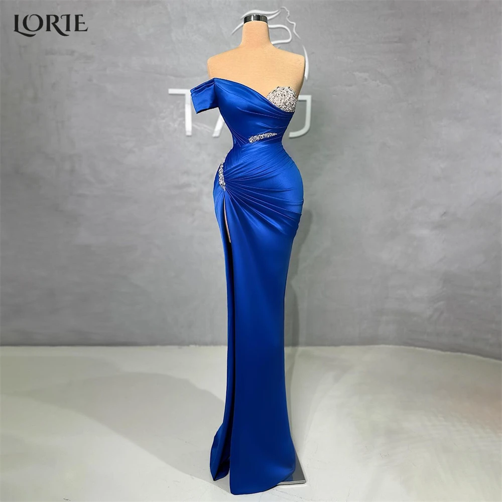 Элегантное синее вечернее платье-Русалка LORIE, блестящие плиссированные облегающие платья с открытыми плечами для выпускного вечера, эластичные свадебвечерние платья с блестками
Элегантное синее вечернее платье-Русалка LORIE, блестящие плиссированные облегающие платья с открытыми плечами для выпускного вечера, эластичные свадебвечерние платья с блестками