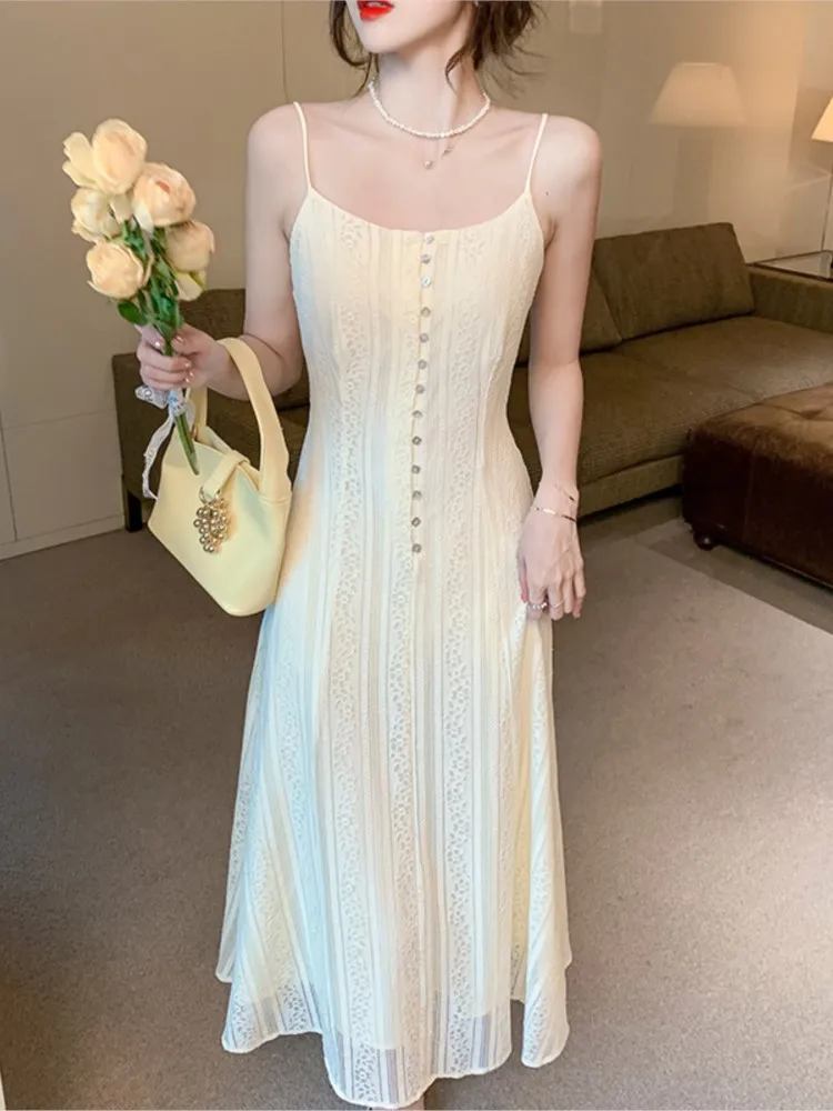 Summer Women Sexy Spaghetti Strap Midi Dress Female Sleeveless Party Evening Dresses Lady Fashion Prom Clothes Vestdios
Summer Women Sexy Spaghetti Strap Midi Dress Female Sleeveless Party Evening Dresses Lady Fashion Prom Clothes Vestdios
