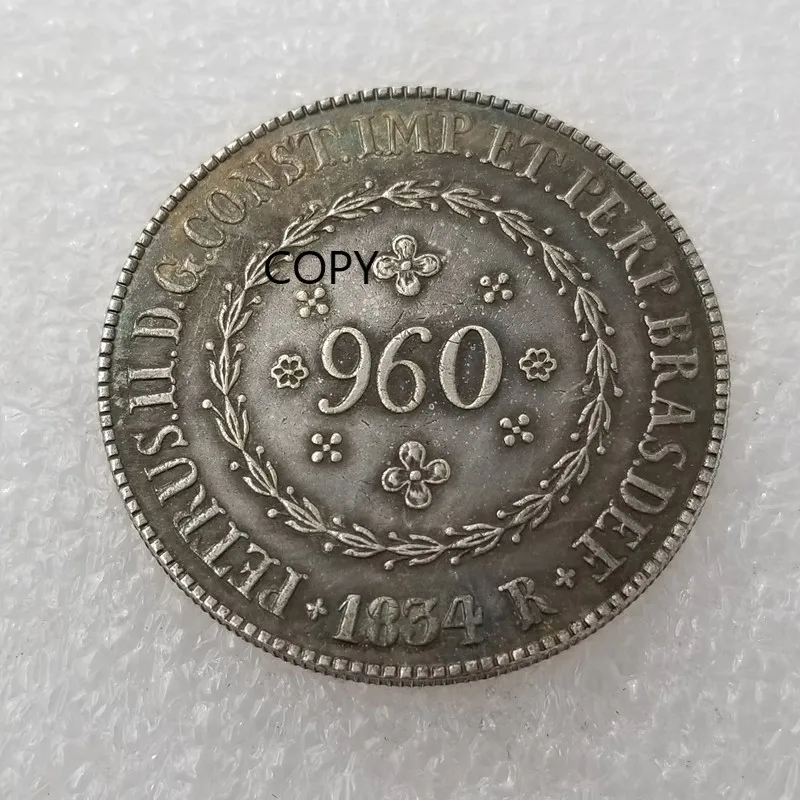Brazil 1834 Silver Plated Commemorative Collector Coin Gift Lucky Challenge Coin COPY COIN
Brazil 1834 Silver Plated Commemorative Collector Coin Gift Lucky Challenge Coin COPY COIN