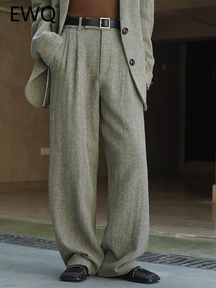 EWQ Wool Trousers Women's Gray High Waist Straight Wide Leg Pants Fashion Female Streetwear Clothing 2023 Spring New 26D2564
EWQ Wool Trousers Women's Gray High Waist Straight Wide Leg Pants Fashion Female Streetwear Clothing 2023 Spring New 26D2564
