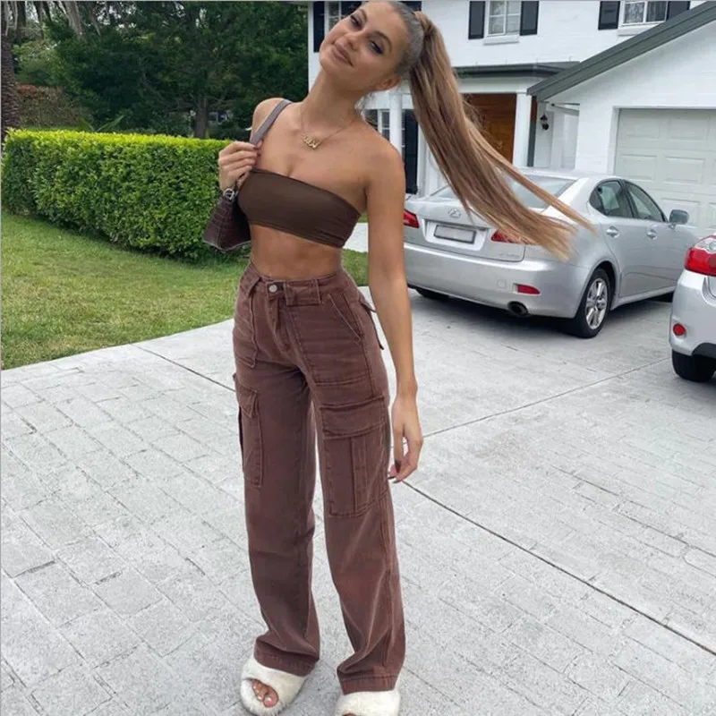 New Women's Trousers Solid Color Pocket Stitching High Waist Denim Pants Autumn Casual Loose Straight Cotton Jeans for Girls
New Women's Trousers Solid Color Pocket Stitching High Waist Denim Pants Autumn Casual Loose Straight Cotton Jeans for Girls