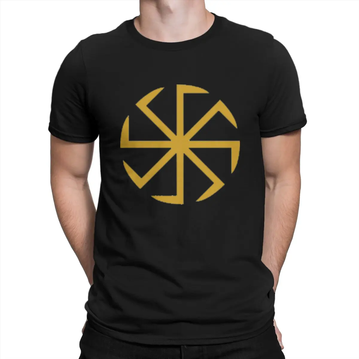 Symbol T Shirt Men's 100% Cotton Novelty T-Shirts Crewneck Kolovrat Pattern Tee Shirt Short Sleeve Clothes Printed
Symbol T Shirt Men's 100% Cotton Novelty T-Shirts Crewneck Kolovrat Pattern Tee Shirt Short Sleeve Clothes Printed