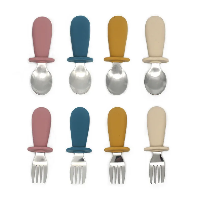 Baby Children Spoon Fork Set Stainless Steel Silicone Scoop Fork Kit Tableware Toddler Training Feeding Cutlery Utensil
Baby Children Spoon Fork Set Stainless Steel Silicone Scoop Fork Kit Tableware Toddler Training Feeding Cutlery Utensil