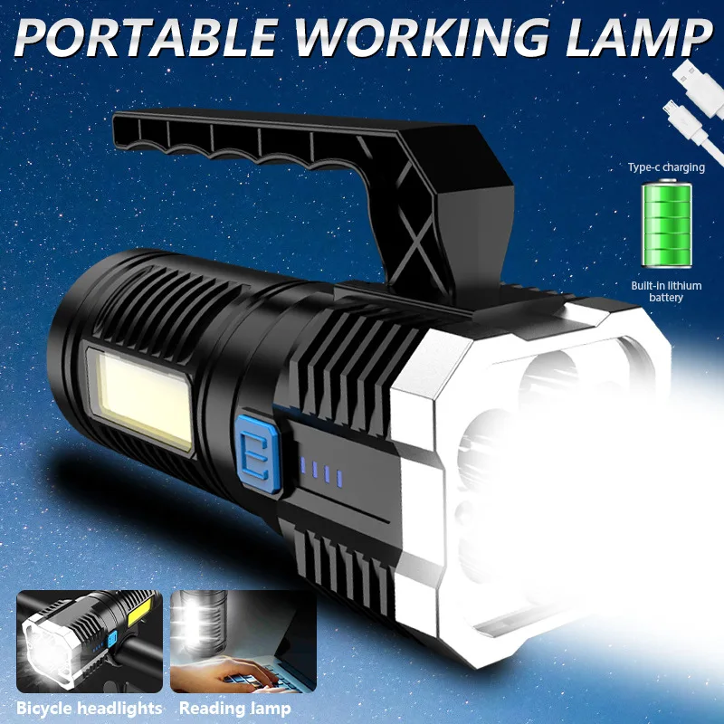 Portable Home USB Charging Flashlight Cross border Outdoor 7LED Flashlight with Side Lights Strong Light Flashlight
Portable Home USB Charging Flashlight Cross border Outdoor 7LED Flashlight with Side Lights Strong Light Flashlight
