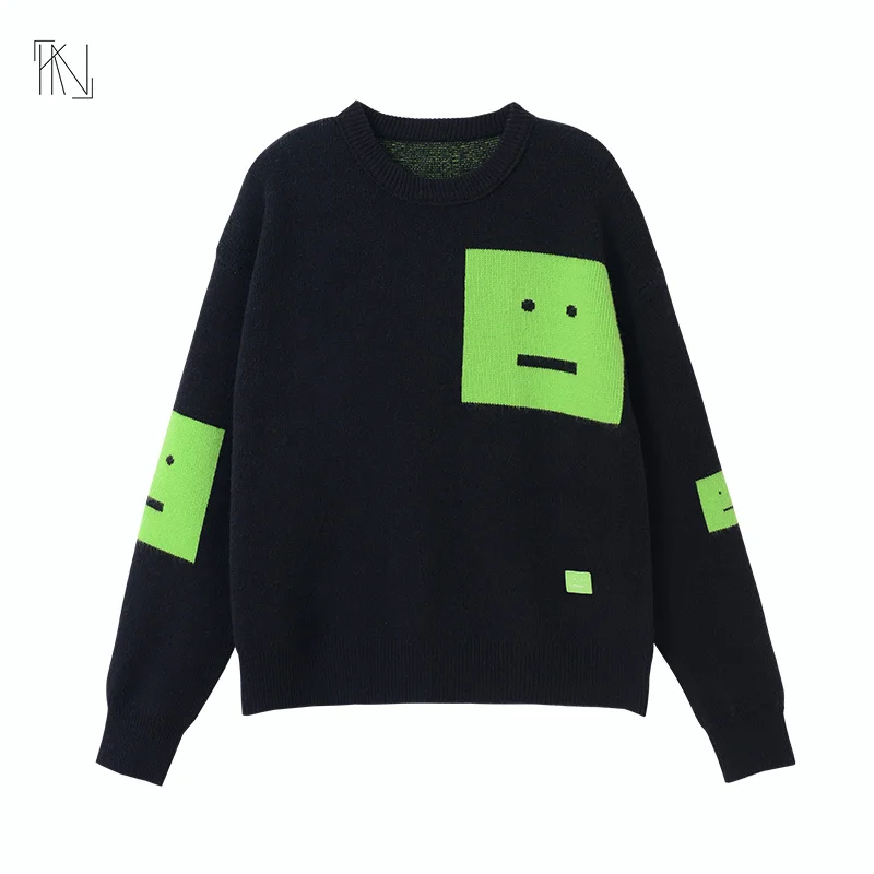 Neck Square Round Smiley Face Contrast Jumper Fall/Winter 2023 New Long Sleeve Loose Knit Sweater for Women
Neck Square Round Smiley Face Contrast Jumper Fall/Winter 2023 New Long Sleeve Loose Knit Sweater for Women