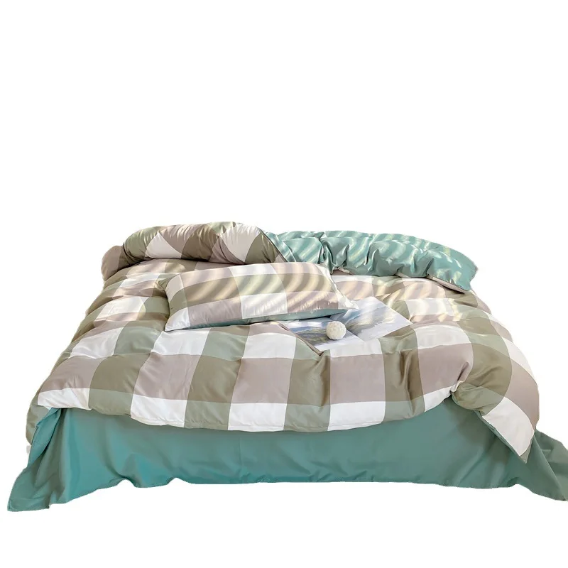3pcsJapanese Simple Style Duvet Cover Washed Cotton Duvet Cover Bedding with Plaid Stripes Skin Friendly Breathable
3pcsJapanese Simple Style Duvet Cover Washed Cotton Duvet Cover Bedding with Plaid Stripes Skin Friendly Breathable