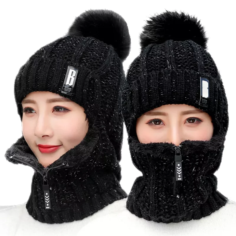 Men Winter Knitted Wool Ski Hat Full Face Mask Scarf Outdoor Cycling Warm Thick Balaclava Scarf Neck Warm Hats Pompom Caps
Men Winter Knitted Wool Ski Hat Full Face Mask Scarf Outdoor Cycling Warm Thick Balaclava Scarf Neck Warm Hats Pompom Caps