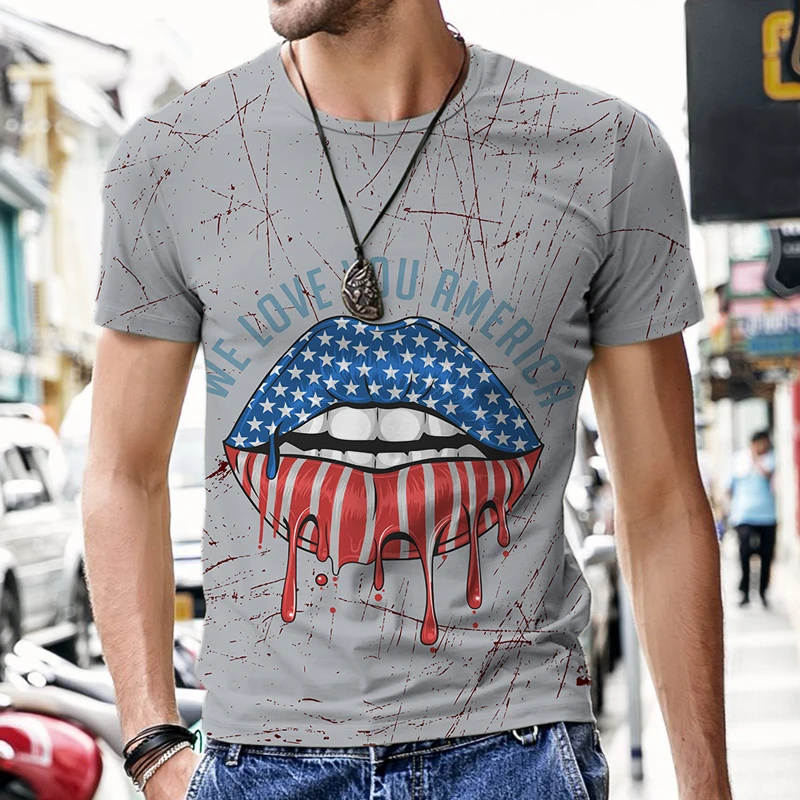 Men's T-shirts Fashion Cartoon America Pattern Male Casual Cool Tops Loose 3D Print Tees O-Neck Hip Hop Funny Short Sleeve Style
Men's T-shirts Fashion Cartoon America Pattern Male Casual Cool Tops Loose 3D Print Tees O-Neck Hip Hop Funny Short Sleeve Style