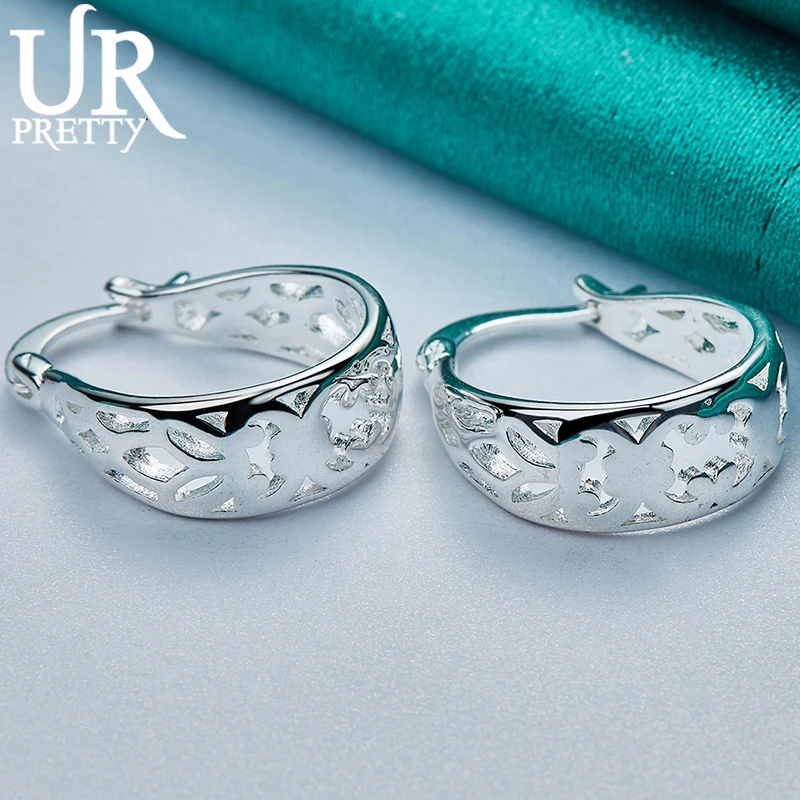 URPRETTY 925 Sterling Silver Geometric Hollow Earring Clip For Women Wedding Engagement Party Jewelry Christmas Gift
URPRETTY 925 Sterling Silver Geometric Hollow Earring Clip For Women Wedding Engagement Party Jewelry Christmas Gift