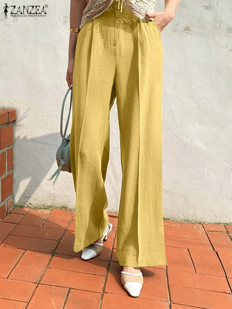 ZANZEA Women Work Wears Straight Pant 2022 Summer OL Suit Pant Oversized Female Commuted Cotton Loose Pantalons Palazzo Oversize
ZANZEA Women Work Wears Straight Pant 2022 Summer OL Suit Pant Oversized Female Commuted Cotton Loose Pantalons Palazzo Oversize