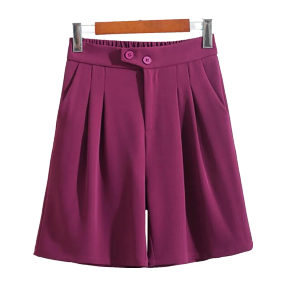 Vintage Office Womens Shorts Summer Fashion Wide Leg Korean High Waist Shorts Loose Straight Five-Point Suit Short Pants
Vintage Office Womens Shorts Summer Fashion Wide Leg Korean High Waist Shorts Loose Straight Five-Point Suit Short Pants