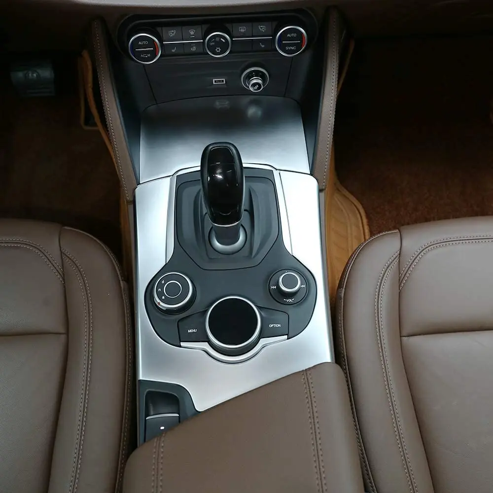 ABS Matte Chrome Interior Center Console Gear Shift Panel Cover Trim for Alfa Romeo Stelvio 2017 2018 2019
ABS Matte Chrome Interior Center Console Gear Shift Panel Cover Trim for Alfa Romeo Stelvio 2017 2018 2019