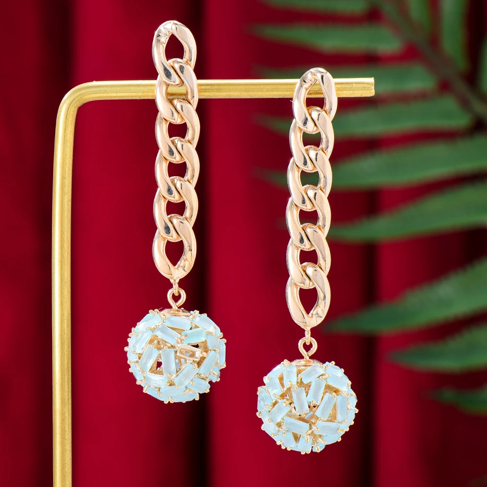Soramoore Luxury CZ BOHO Ball Drop Earrings For Women Wedding Bridal Jewelry aretes de mujer modernos 2022 New Facebook Ins
Soramoore Luxury CZ BOHO Ball Drop Earrings For Women Wedding Bridal Jewelry aretes de mujer modernos 2022 New Facebook Ins