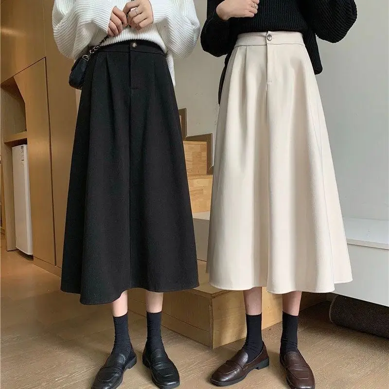 Skirts Women Long College Friends Prevalent Simple Pure Korean Style Minimalist Basic Skirt All-match Vintage Tender Feminino
Skirts Women Long College Friends Prevalent Simple Pure Korean Style Minimalist Basic Skirt All-match Vintage Tender Feminino