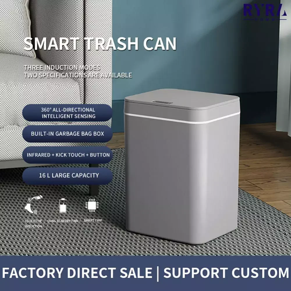 14L Smart Trash Can Automatic Sensor Dustbin Waste Bin Waterproof Wastebasket For Home Kitchen Bathroom Recycling Trash 
14L Smart Trash Can Automatic Sensor Dustbin Waste Bin Waterproof Wastebasket For Home Kitchen Bathroom Recycling Trash