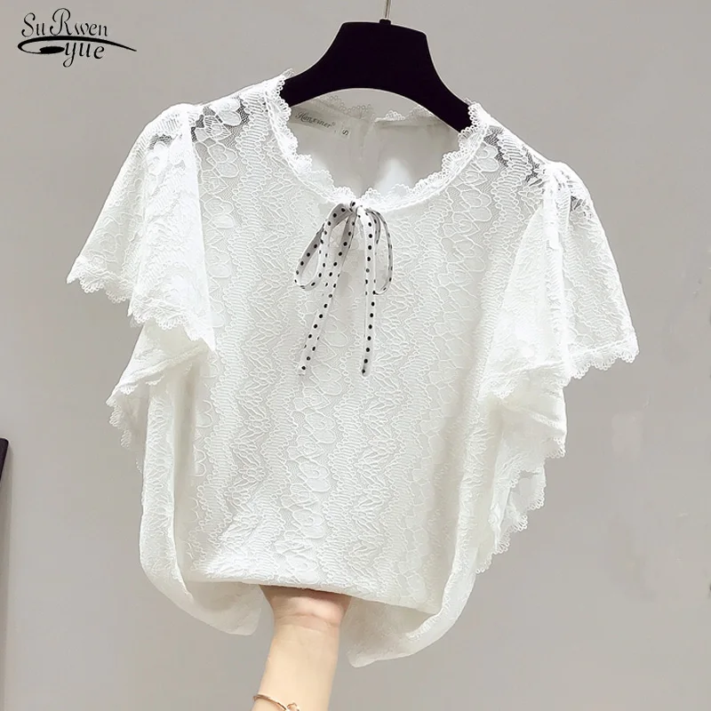 Summer New Sweet Princess Sleeve Lace-up Women's Shirt Elegant Flower Loose Top White Lace Chiffon Blouse Women Blusas 20081
Summer New Sweet Princess Sleeve Lace-up Women's Shirt Elegant Flower Loose Top White Lace Chiffon Blouse Women Blusas 20081