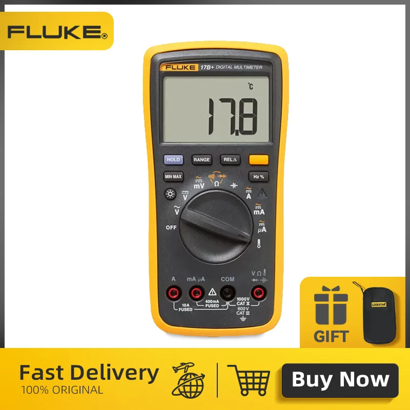 

FLUKE Digital Multimeter F15B+ F17B+ F18B+ F12E+ F101 F107 MAX KIT High Precision Auto Repair Electrician