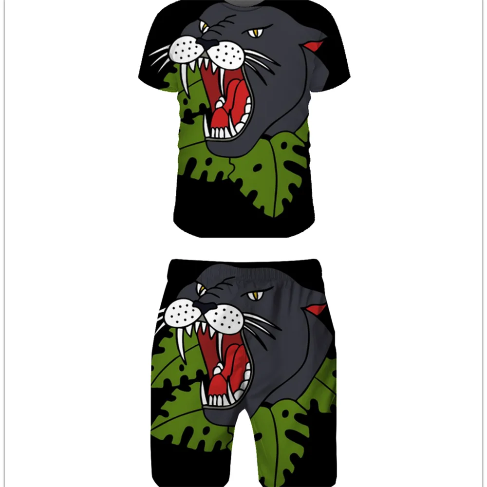 Men's 3D Short Sleeve Beach Pants Suit Casual Short Sleeve Suit T-shirt Shorts, Crew Neck Animal Cartoon Pattern Packing
Men's 3D Short Sleeve Beach Pants Suit Casual Short Sleeve Suit T-shirt Shorts, Crew Neck Animal Cartoon Pattern Packing