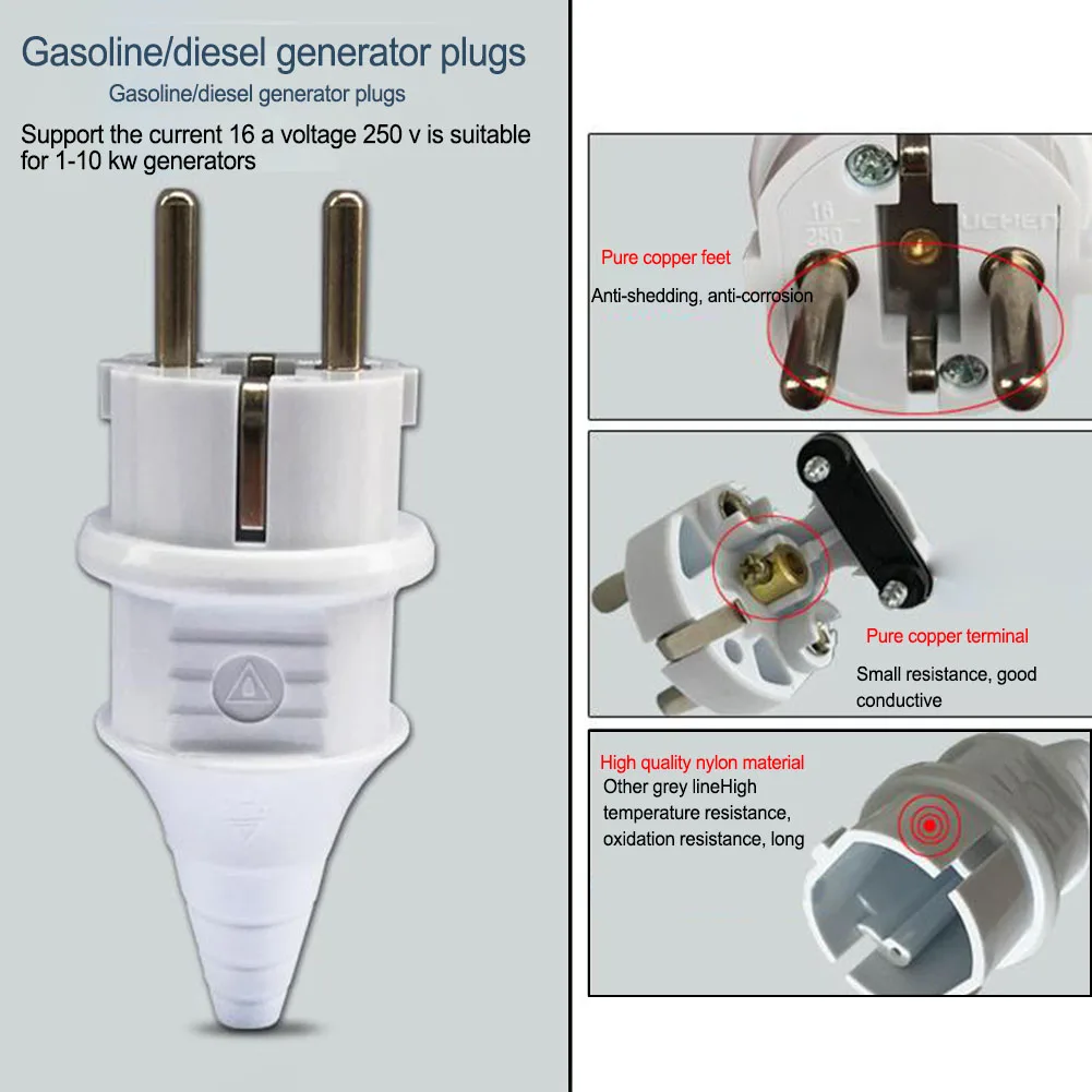 Accessory Socket Home Improvement 220V European European Plug For 1-10kw Generator Industrial Long Service Life
Accessory Socket Home Improvement 220V European European Plug For 1-10kw Generator Industrial Long Service Life