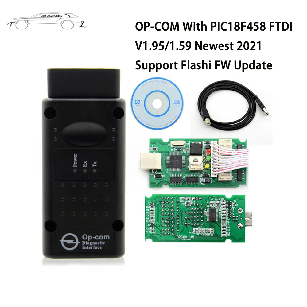 

2021 200603a OPCOM V1.59 V1.95 V1.70 1.99 PIC18F458 FTDI Can be Flash Update Diagnostic Scanner For Opel CAN BUS OBD2 Auto Tool