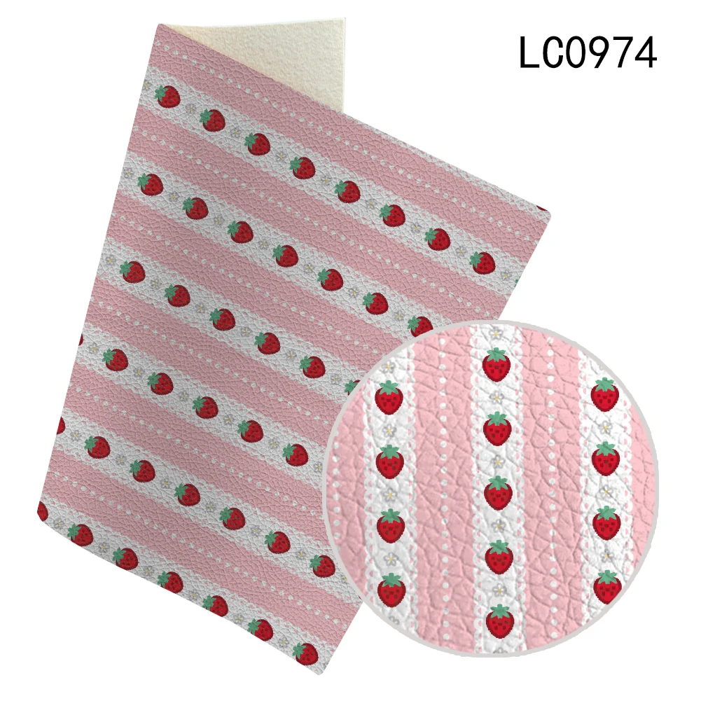 30X136CM Litchi Artificial Leather Fabric Strawberry Stripe Printed For DIY Bag Shoes Accessories Synthetic Leather
30X136CM Litchi Artificial Leather Fabric Strawberry Stripe Printed For DIY Bag Shoes Accessories Synthetic Leather