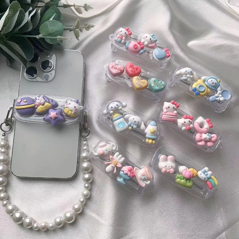 Kawaii Sanrio Anime Hello Kitty Cinnamoroll Cute Cartoon Phone Case Back Clip Lovely Sweet Phone Chain Girly Heart
Kawaii Sanrio Anime Hello Kitty Cinnamoroll Cute Cartoon Phone Case Back Clip Lovely Sweet Phone Chain Girly Heart