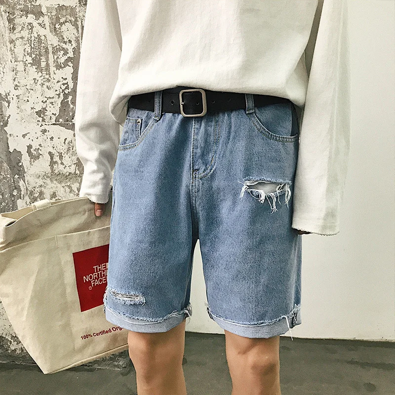 Summer Men's Denim Shorts Version Of The Ins Trend Hole Straight Five-Point Pants Wind Wide-Leg All-match Casual Short Jeans
Summer Men's Denim Shorts Version Of The Ins Trend Hole Straight Five-Point Pants Wind Wide-Leg All-match Casual Short Jeans