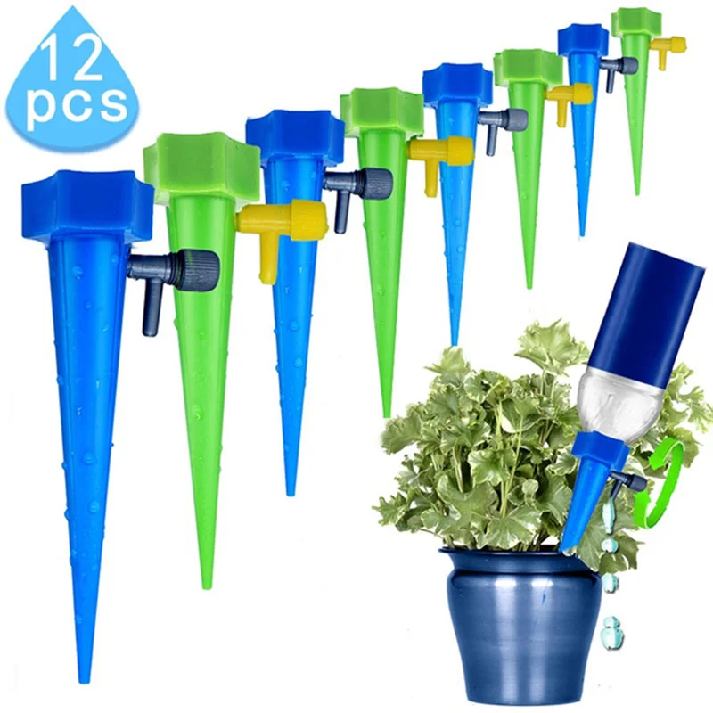 12Pcs/6pcs Self-Watering Kits Automatic Waterers Drip Irrigation Indoor Plant Watering Device Plant Garden Gadgets Creative
12Pcs/6pcs Self-Watering Kits Automatic Waterers Drip Irrigation Indoor Plant Watering Device Plant Garden Gadgets Creative