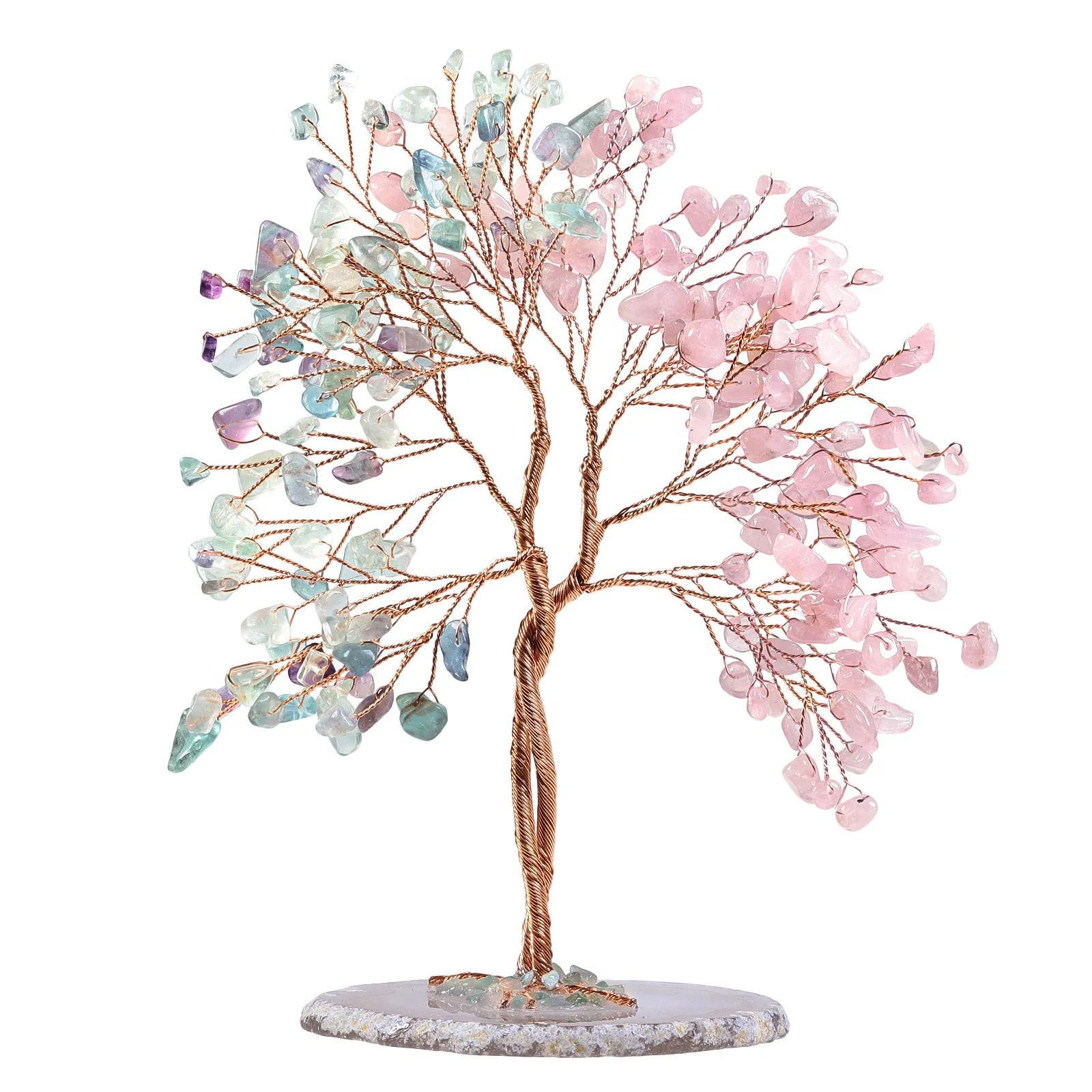 Natural Crystal Rock Crystal Tree Copper Wire Wrapped Agate Slice Base Feng Shui Mineral House Decor Bedroom Gemstones Reiki
Natural Crystal Rock Crystal Tree Copper Wire Wrapped Agate Slice Base Feng Shui Mineral House Decor Bedroom Gemstones Reiki