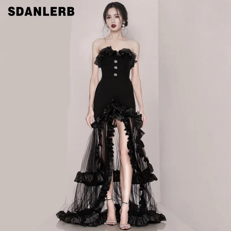 Maxi Black Dress Female Banquet 2022 New Temperament Elegant Long Dress Tube Top High-End Sexy Birthday Hepburn Style Dress
Maxi Black Dress Female Banquet 2022 New Temperament Elegant Long Dress Tube Top High-End Sexy Birthday Hepburn Style Dress