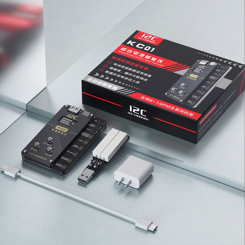 Корректор данных аккумулятора I2C KC01, повторно Изменяемая информация о состоянии здоровья аккумулятора для IPhone 6-14 Pro Max, аккумулятор для чтен...
Корректор данных аккумулятора I2C KC01, повторно Изменяемая информация о состоянии здоровья аккумулятора для IPhone 6-14 Pro Max, аккумулятор для чтен...