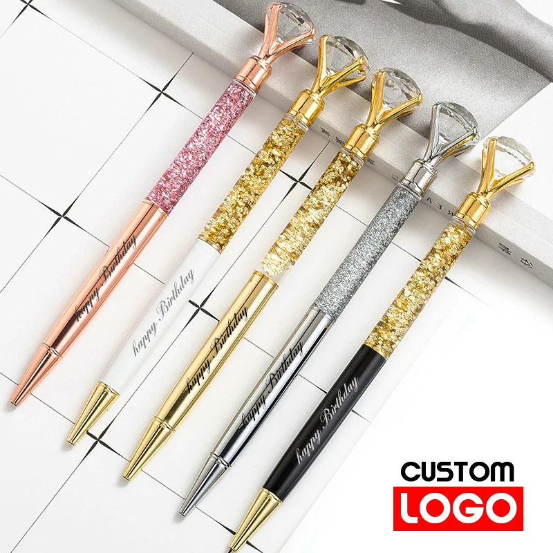 Creative Gold Powder Diamond Ballpoint Pen Oiled Metal Pen Advertising Gift Pen Custom Logo School Office Stationery Wholesale
Creative Gold Powder Diamond Ballpoint Pen Oiled Metal Pen Advertising Gift Pen Custom Logo School Office Stationery Wholesale