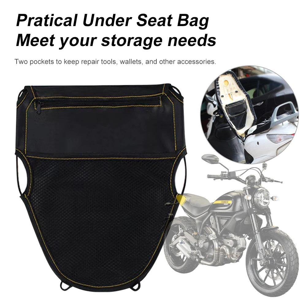 Universal Motorcycle Under Seat Bag PU Leather Saddlebag Electric Scooter Storage Bag Repair Tool Pouch Organizer Accessories
Universal Motorcycle Under Seat Bag PU Leather Saddlebag Electric Scooter Storage Bag Repair Tool Pouch Organizer Accessories