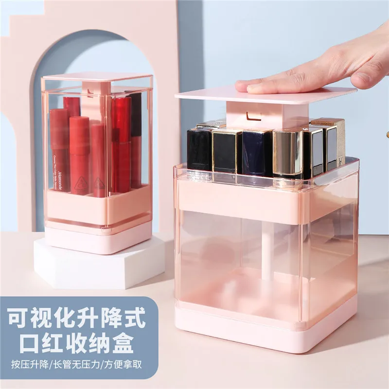 New press lift lipstick storage box desktop dust belt cover transparent cosmetic storage rack display stand organize accessories
New press lift lipstick storage box desktop dust belt cover transparent cosmetic storage rack display stand organize accessories