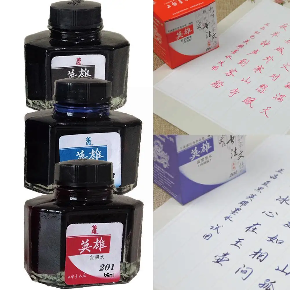 50ml Bottled Glass Smooth Writing Fountain Pen Ink Refill Stationery Student Supplies Office School I3h4
50ml Bottled Glass Smooth Writing Fountain Pen Ink Refill Stationery Student Supplies Office School I3h4