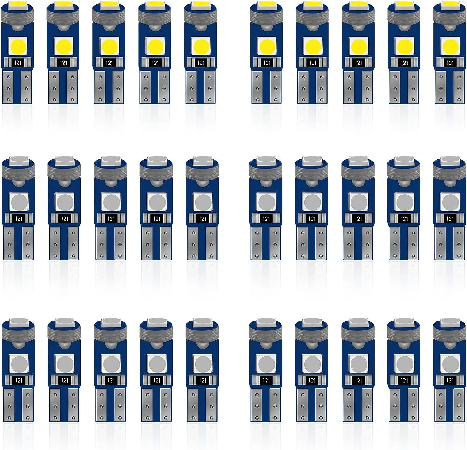 Лампы светодиодные T5, 30 шт., белые/синие/зеленые, комбинированные, 2721
Лампы светодиодные T5, 30 шт., белые/синие/зеленые, комбинированные, 2721