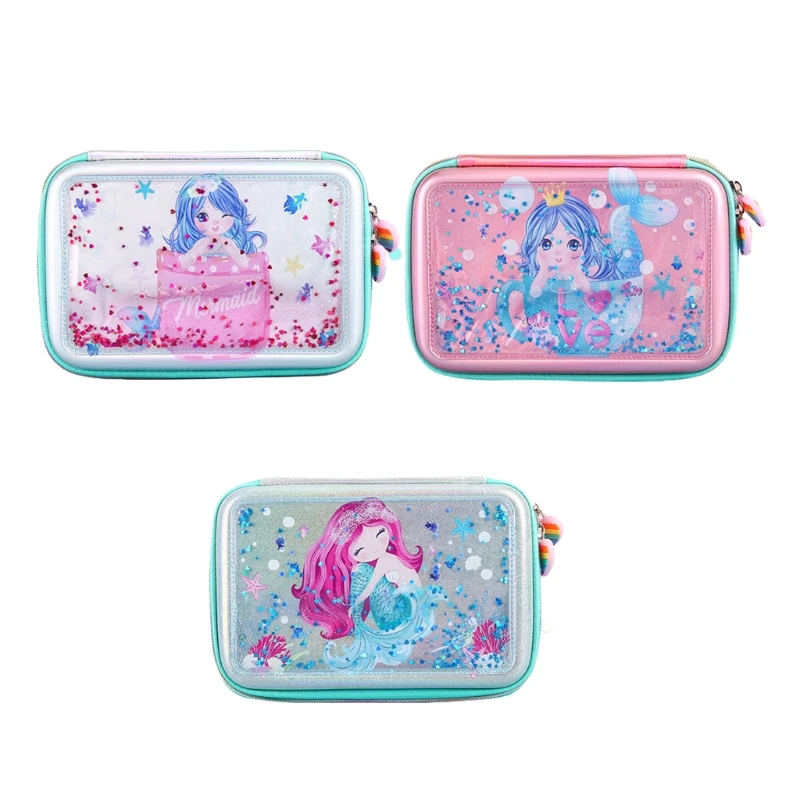 Большой карандаш премиум-класса с двумя сетчатыми карманами и 6 отделениями для карандашей