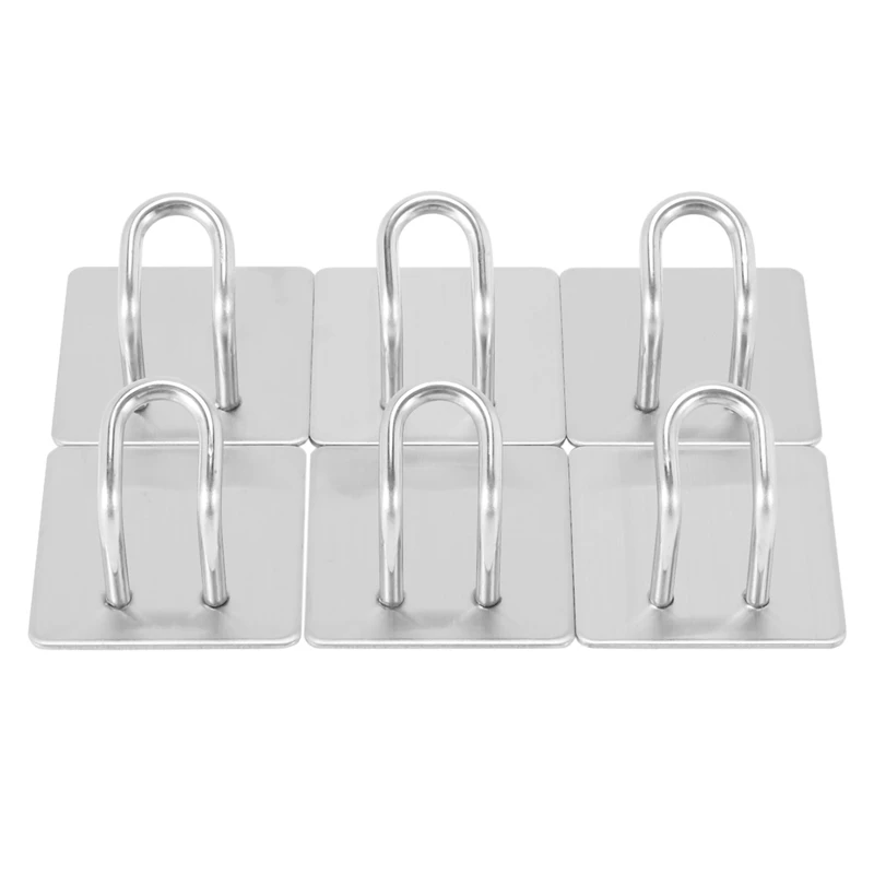 Adhesive Hooks,Stainless Steel Hook,Kitchen Hooks,Bathroom Wall Hooks For Hanging Towel Robe Hat Coat Key,6 Pack,Silver
Adhesive Hooks,Stainless Steel Hook,Kitchen Hooks,Bathroom Wall Hooks For Hanging Towel Robe Hat Coat Key,6 Pack,Silver