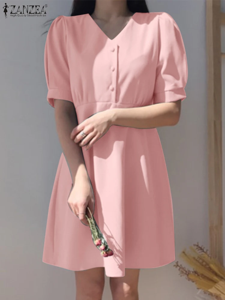 Платье ZANZEA женское Плиссированное с V-образным вырезом, элегантное милое модное мини-платье с талией, повседневное ТРАПЕЦИЕВИДНОЕ, с пышным...
Платье ZANZEA женское Плиссированное с V-образным вырезом, элегантное милое модное мини-платье с талией, повседневное ТРАПЕЦИЕВИДНОЕ, с пышным...
