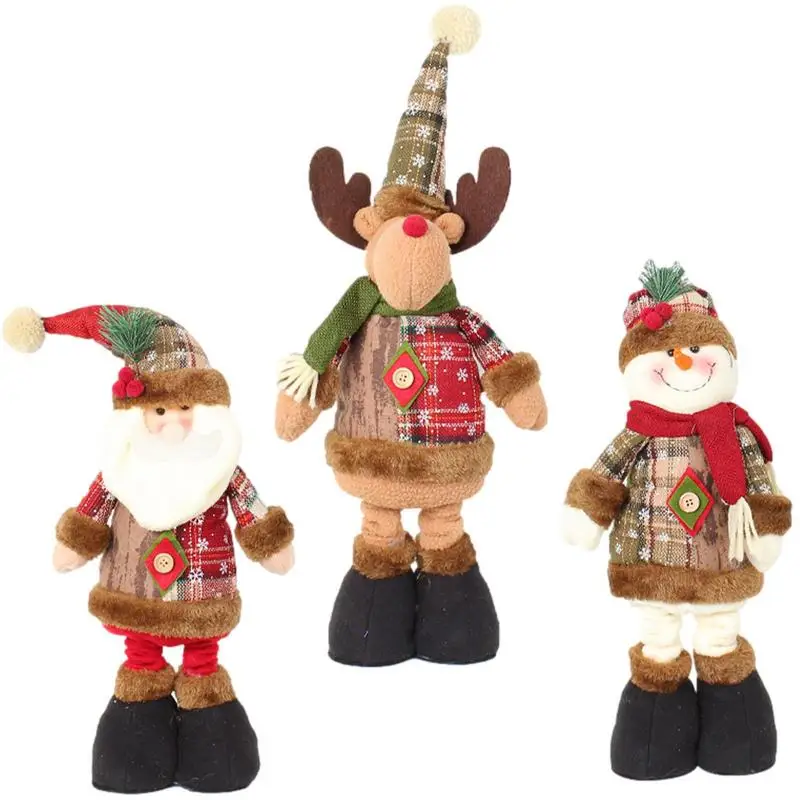 Standing Santa Claus Plush Dolls With Telescopic Leg Snowman Reindeer Christmas Doll Decorations For Home 2023 Navidad Pendant
Standing Santa Claus Plush Dolls With Telescopic Leg Snowman Reindeer Christmas Doll Decorations For Home 2023 Navidad Pendant